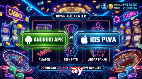 Main screen of Tojay download page for PK players